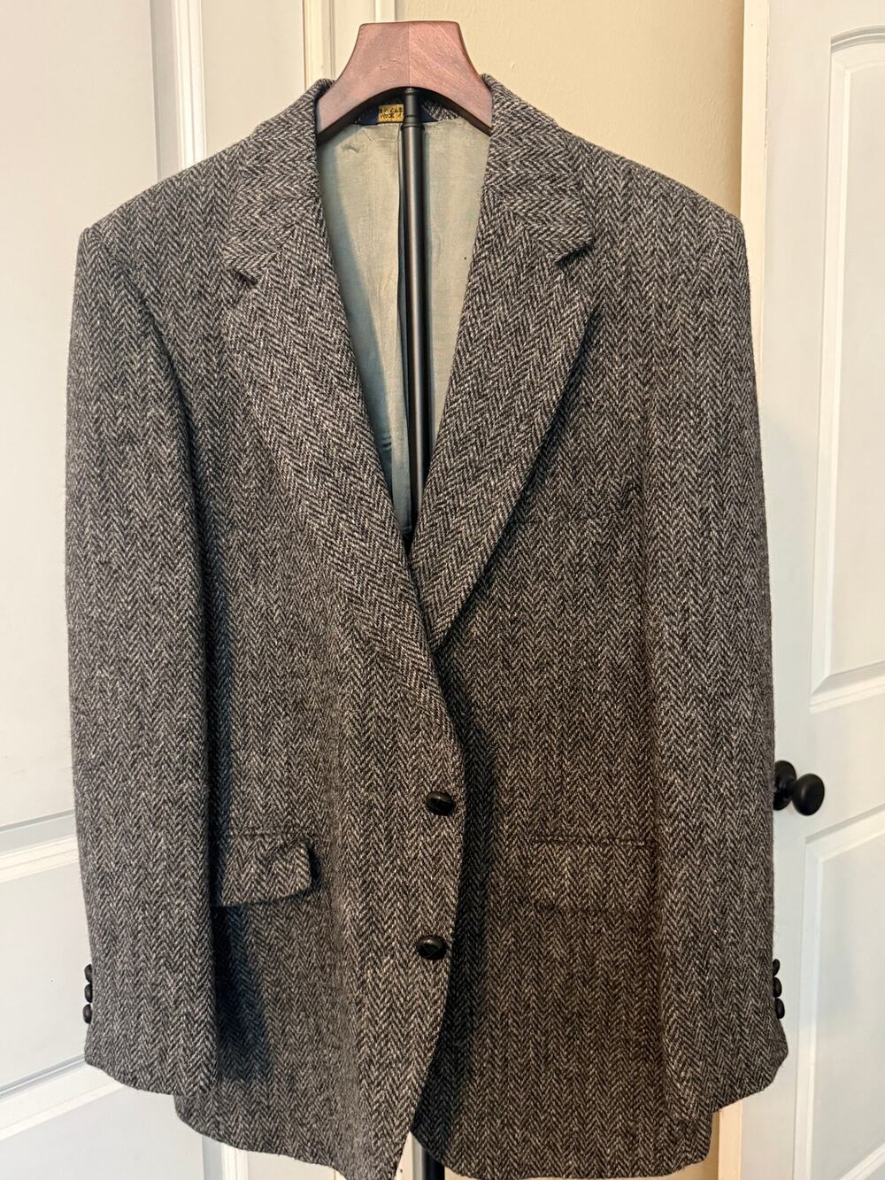 Harris Tweed Scottish Wool Herringbone Blazer